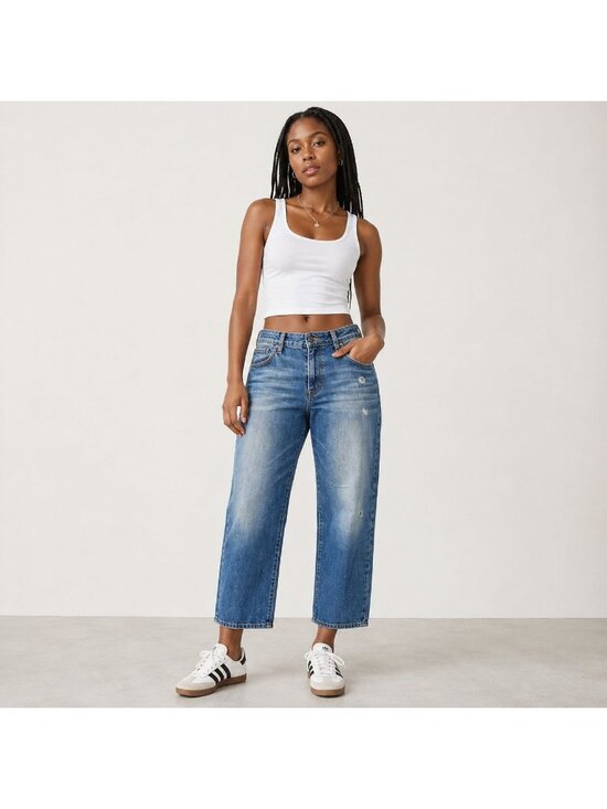Joe's Denim - Joes Jeans Womens Sz 31The High Water Relaxed Mid Rise Soft Distressed Stretch